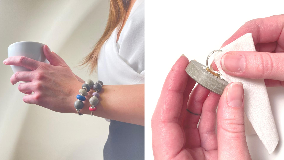 Concrete jewelry on sale